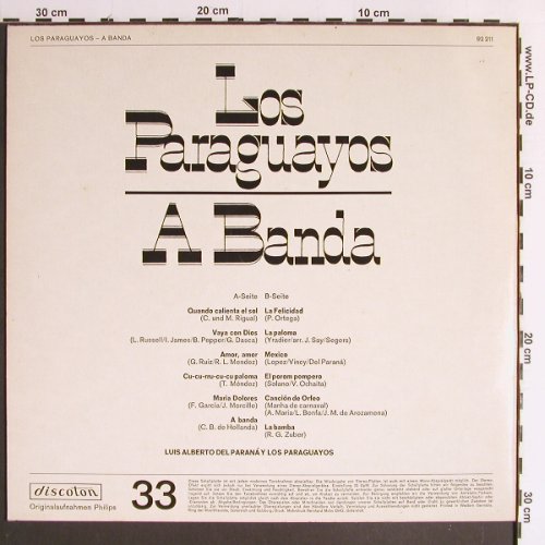 Los Paraguayos: A Banda, Discoton(92 211), D,  - LP - Y6559 - 5,00 Euro