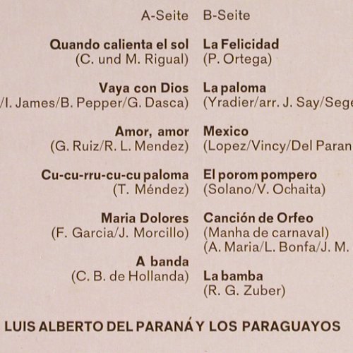 Los Paraguayos: A Banda, Discoton(92 211), D,  - LP - Y6559 - 5,00 Euro