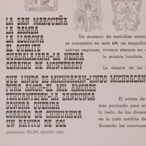 Sanchez,Cuco: Mexico, CBS(DCS 311), MEX, 1978 - LP - Y6839 - 6,00 Euro