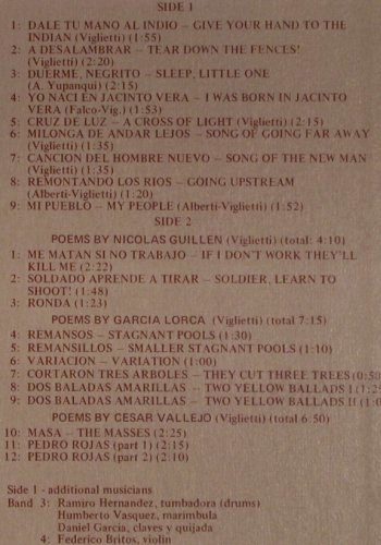 Viglietti,Daniel: Uruguay, Tear down the Fences!, Paredon Rec.(P-1011), US,Texte, 1973 - LP - Y6912 - 9,00 Euro