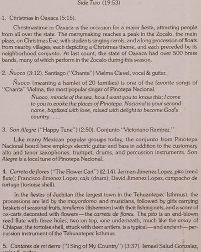 V.A.Mexico: Fiesta of Chiapas and Oaxaca, Nonesuch Explorer(H-72070), US, 1976 - LP - Y6999 - 9,00 Euro