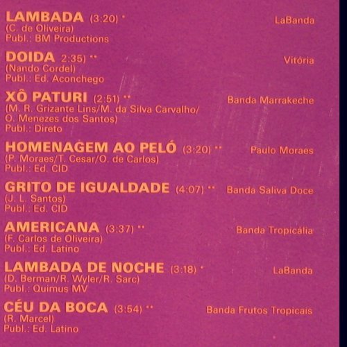 V.A.Lambada-El Ritmo do Brasil: La Banda,Vitoria,Banda Marrakeche.., Dino(2331), D, 1989 - LP - Y7249 - 7,50 Euro