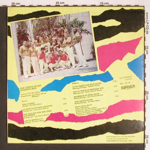 Rev,Elio y su Charangon: gue cuento es ese..., Areito(LD-4494), Cuba, 1988 - LP - Y7710 - 9,00 Euro