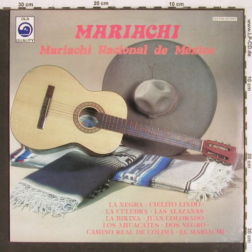 Mariachi Nacional de Mexico: Mariachi, OLA Quality(OLP 5166), MEX, 1984 - LP - Y7935 - 7,50 Euro
