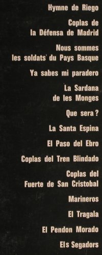 V.A.Chants de la Guerre d'Espagne: Present.de Frederic Rosssif, Foc, Le Chant Du Monde(LDX-S 4279), F, woc, 1963 - LP - Y8003 - 7,50 Euro
