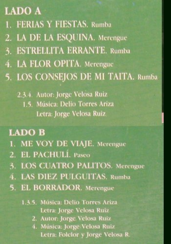 Velosa,Jorge  y Los Hermanos Torres: El que canta sus penas espanta, Fuentes(201648), Columbia, 1988 - LP - Y8938 - 7,50 Euro