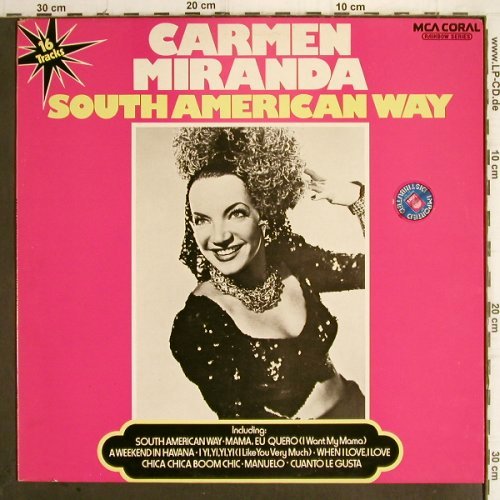 Miranda,Carmen: South American Way, MCA Coral(CDL 8029), UK, Ri, 1975 - LP - Y9947 - 9,00 Euro