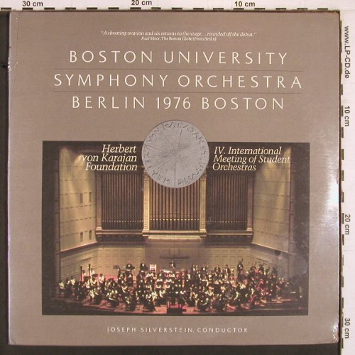 V.A.Boston University Symphony Orch: Berlin 1976 Boston, FS-New, Boston University (BU-101), US, 1976 Typ: 2LP Best.-Nr.: K1000 Preis: 17,50 Euro