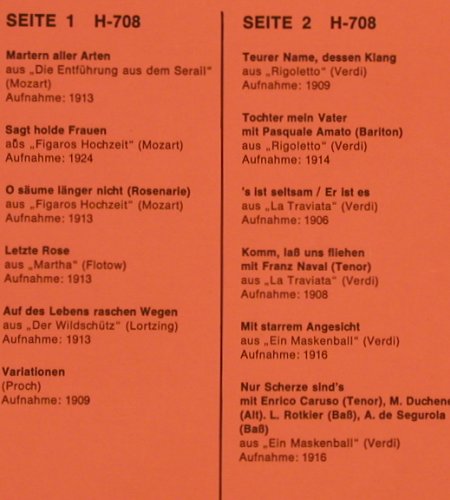 Hempel,Frieda: Das goldene Buch der großen Stimmen, Historia-Band Nr.10 (H-708/H-709), D, Foc Typ: 2LP Best.-Nr.: K1017 Preis: 9,00 Euro
