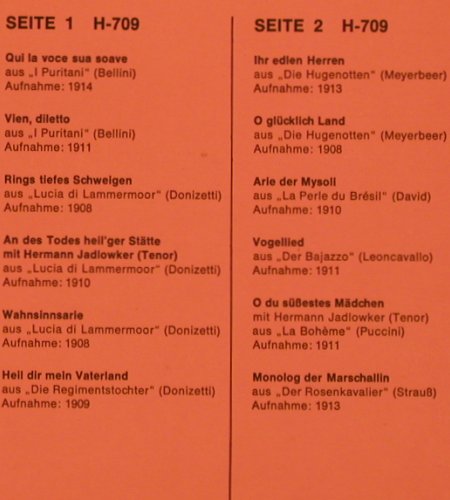 Hempel,Frieda: Das goldene Buch der großen Stimmen, Historia-Band Nr.10 (H-708/H-709), D, Foc Typ: 2LP Best.-Nr.: K1017 Preis: 9,00 Euro