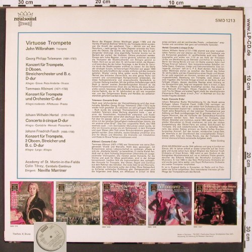 V.A.Virtuose Trompete: Telemann, Albinoni,Hertel,Fasch, Decca, Muster/Promo(SMD 1213), D, m /vg+,  - LP - K101 - 6,00 Euro