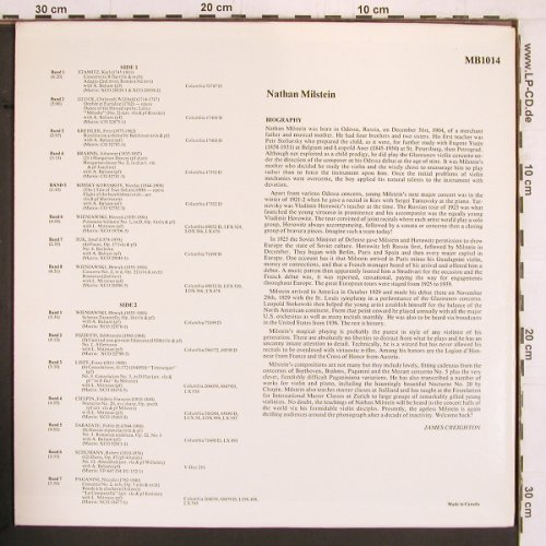 Milstein,Nathan: Masters Of The Bow Vol.1, vg+/m-, MB, Edition 2 (MB 1014), US(1.1vg-) Typ: LP Best.-Nr.: K1024 Preis: 9,00 Euro