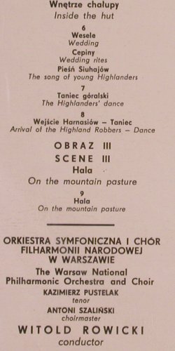 Szymanowski,Karol: Harnasie, Ballet Pantomime, FS-New, Muza(SX 1317), PL,  - LP - K1025 - 12,50 Euro