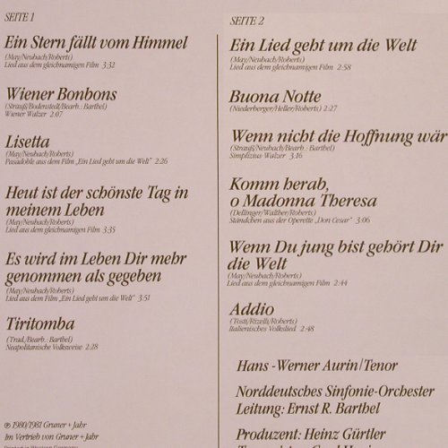 Aurin,Hans-Werner: Auf den Spuren von Josefh Schmidt, Marifon (47 981 OE), D, 1981 Typ: LP Best.-Nr.: K1028 Preis: 9,00 Euro