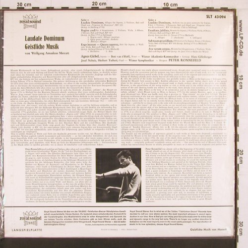 Mozart,Wolfgang Amadeus: Lau'Date Domi'Num,Geistliche Musik, Decca(SLT 43 094), D, FS-New, 1966 - LP - K1032 - 20,00 Euro