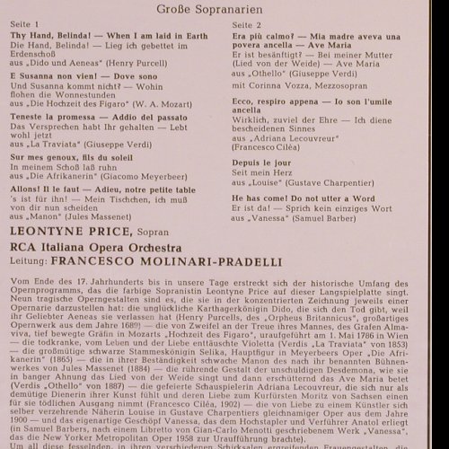 Price,Leontyne: Primadonna,Arias Purcell...Barber, RCA Red Seal(LSC-2898-B), D, FS-New, 1966 - LP - K1035 - 14,00 Euro