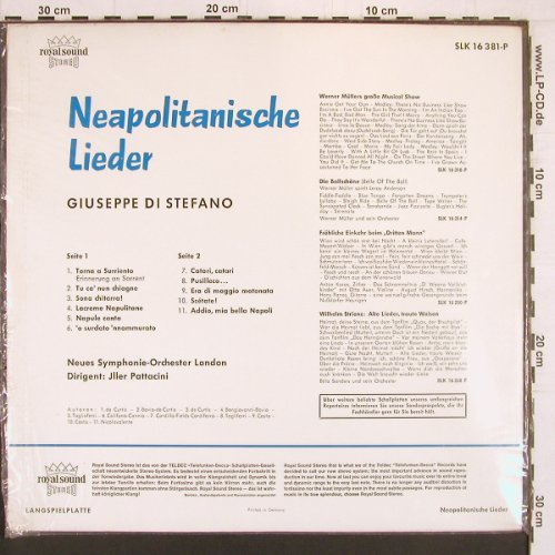 Di Stefano,Giuseppe: Neapolitanische Lieder, FS-New, Decca (SLK 16 381-P), D Typ: LP Best.-Nr.: K1038 Preis: 24,00 Euro