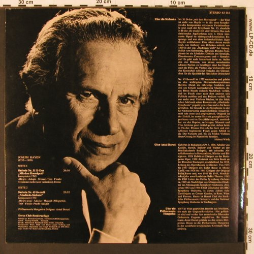 Haydn,Joseph: Sinfonien Nr.31 & 45, Club-Ed., Decca (63 114), D, 1972 Typ: LP Best.-Nr.: K103 Preis: 7,50 Euro