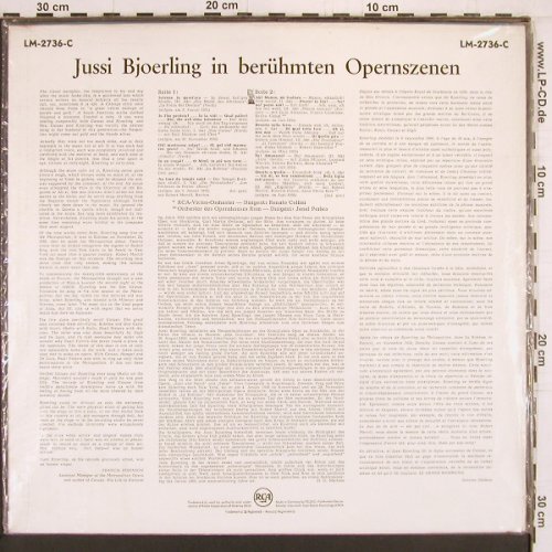 Björling,Jussi: In Berühmten Operszenen, FS-New, RCA(LM-2736-C), D mono,  - LP - K1040 - 14,00 Euro