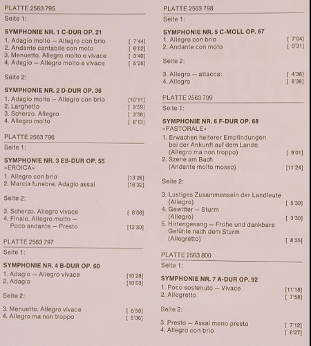 Beethoven,Ludwig van: 9 Symphonien, Box, Deutsche Gramophon(2740 172), D, 1977 - 8LP - K1044 - 25,00 Euro