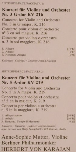 Mozart,Wolfgang Amadeus: Violinkonzerte Nr.3 & 5, D.Gr. (2531 049), D, 1978 Typ: LP Best.-Nr.: K1046 Preis: 6,00 Euro