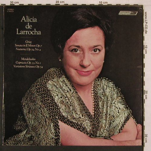 de Larrocha,Alicia: Grieg,Sonata op.7 / Mendelssohn, London (CS 6676), UK/US, 1970 Typ: LP Best.-Nr.: K1049 Preis: 7,50 Euro