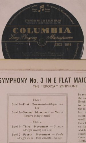 Beethoven,Ludwig van: Symphony No.3 in E flat Eroica, Columbia(33 CX 1046), UK, vg+/m-,  - LP - K1057 - 6,00 Euro