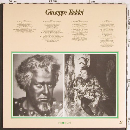 Taddei,Giuseppe: Live - 25 Voci Celebri Della Lirica, Melodram (13)(MEL 087 (2)), I, 1982 - 2LP - K1066 - 7,50 Euro