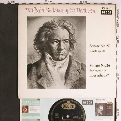 Beethoven,Ludwig van: Sonate Nr.27 26-Wilhelm Backhaus, Decca(LW 50 133), D,  - 10inch - K1075 - 6,00 Euro
