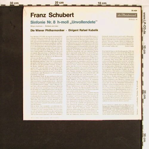Schubert,Franz: Sinfonie Nr.8 h-moll (Unvollendete), Electrola/Meisterwerk 39 (70 439), D Typ: 10" Best.-Nr.: K1090 Preis: 7,50 Euro