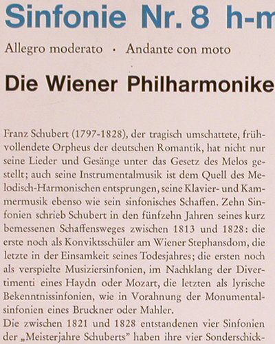 Schubert,Franz: Sinfonie Nr.8 h-moll (Unvollendete), Electrola/Meisterwerk 39 (70 439), D Typ: 10" Best.-Nr.: K1090 Preis: 7,50 Euro