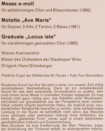 Bruckner,Anton: Messe e-moll,Motette Ave Maria, Christophorus(SCGLY 75824), D,  - LP - K1093 - 7,50 Euro
