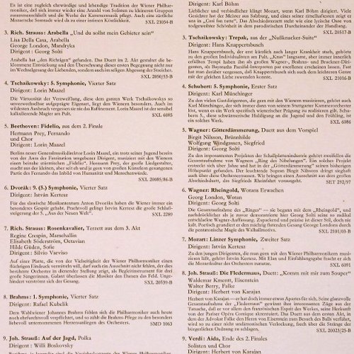 Wiener Philharmoniker: Musikalische Führung durch,Samples, Decca Exklusiv(SX 21 124-M), D,+Katalog,  - LP - K1098 - 5,00 Euro