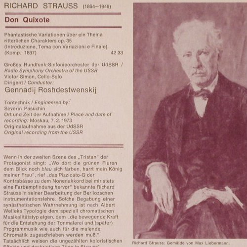 Strauss,Richard: Don Quixote, Club-Ed., Eurodisc(64 198), D, 1973 - LP - K109 - 6,00 Euro