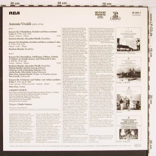 Vivaldi,Antonio: Drei Mandolinenkonzerte, Erato (46 269-7), D, 1977 Typ: LP Best.-Nr.: K1105 Preis: 7,50 Euro