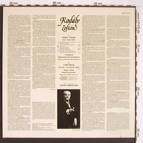 Kodaly,Zoltan: Hary Janos-Suite / Concerto, Hungaroton (SLPX 12190), H, 1980 Typ: LP Best.-Nr.: K1107 Preis: 7,50 Euro