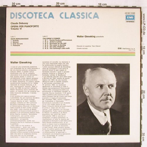 Gieseking,Walter: Debussy, Opera per Pianoforte, EMI(C 053-01029), I,  - LP - K1123 - 6,00 Euro