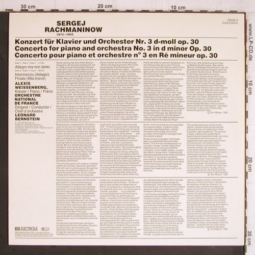 Rachmaninow,Sergej: Konzert für Klavier u.Orch. 3d-mol, EMI Club Editon(29506 3), D, 1981 - LP - K1128 - 6,00 Euro