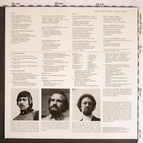 V.A.Europäische Barockmusik für: Trompete und Orgel, Foc, RBM Records (RBM 3026), D Typ: LP Best.-Nr.: K1130 Preis: 8,00 Euro
