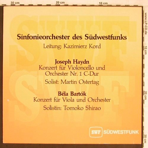 Haydn,Joseph / Bartók: Konzerte für Violoncello u.Orch., SWF (SWF 78), D, 1982 Typ: LP Best.-Nr.: K1147 Preis: 7,50 Euro