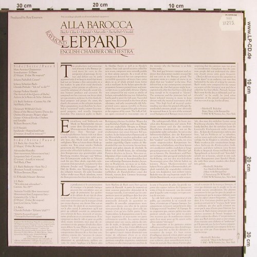 V.A.Alla Barocca: Carpentier, Pachelbel... J.S.Bach, CBS (D 37215), NL, 1982 Typ: LP Best.-Nr.: K1162 Preis: 6,00 Euro