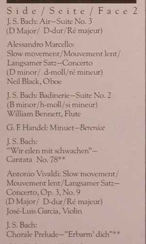 V.A.Alla Barocca: Carpentier, Pachelbel... J.S.Bach, CBS (D 37215), NL, 1982 Typ: LP Best.-Nr.: K1162 Preis: 6,00 Euro