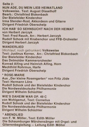 Schock,Rudolf / Kinderchöre: Der fröhliche Wanderer, EMI (027-29 355), D Typ: LP Best.-Nr.: K1179 Preis: 5,00 Euro