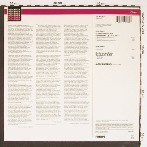 Schubert,Franz: Piano Sonatas in G,op78 D.894, Philips Sequenza (420 322-1), UK Typ: LP Best.-Nr.: K1183 Preis: 7,50 Euro
