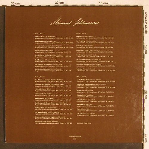 Schlusnus,Heinrich: Liederalbum, Foc,Franz Rupp,Klavier, LV (LV 2004), A Typ: 2LP Best.-Nr.: K1191 Preis: 9,00 Euro