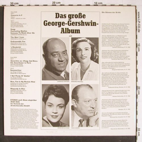 Gershwin,George: Das große G.G. Album, Foc, Eurodisc (78 337XK), D, 1976 Typ: 2LP Best.-Nr.: K1202 Preis: 7,50 Euro