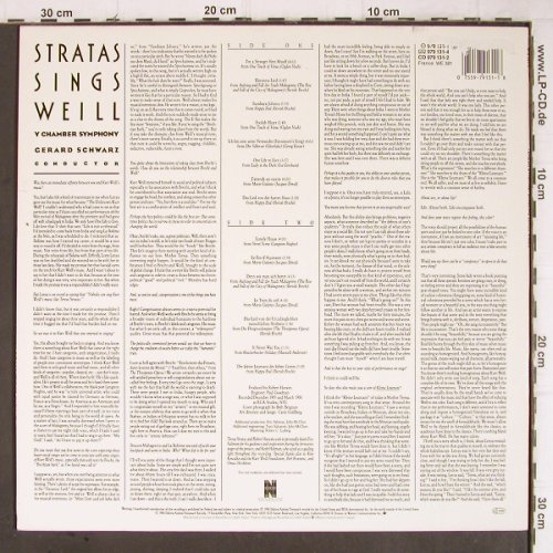 Stratas,Teresa: sings Weill, m /vg+, Nonesuch (979 131-1), D, 1986 Typ: LP Best.-Nr.: K1214 Preis: 6,00 Euro