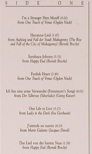 Stratas,Teresa: sings Weill, m /vg+, Nonesuch (979 131-1), D, 1986 Typ: LP Best.-Nr.: K1214 Preis: 6,00 Euro