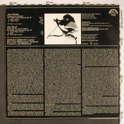 Sibelius,Jean / Bruch: Violin Concerto op.47/ No.1, Supraphon(1110 2289), CZ, 1979 - LP - K1217 - 9,00 Euro