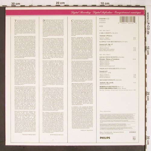 Baumann,Hermann u. Leonard Hokanson: Works for Horn and Piano, Philips(416 816-1), NL, 1987 - LP - K1218 - 7,50 Euro